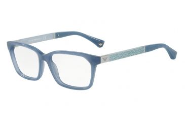 Image of Armani EA3095 Eyeglass Frames 5505-51 - Opal Azure Blue Frame