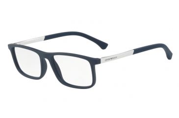 Image of Armani EA3125 Progressive Prescription Eyeglasses 5474-53 - Blue Rubber Frame