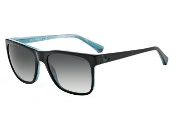 Image of Armani EA4002 Bifocal Prescription Sunglasses EA4002-50528G-55 - Lens Diameter 55 mm, Frame Color Black/variegated Azure