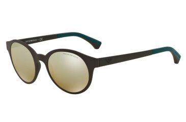Image of Armani EA4045 Progressive Prescription Sunglasses EA4045-53425A-51 - Lens Diameter 51 mm, Frame Color Matte Brown