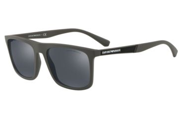 Image of Armani EA4097 Sunglasses 56406Q-56 - Matte Mud Frame, Grey Mirror Black Lenses