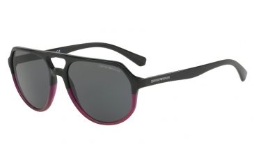 Image of Armani EA4111F Sunglasses 562887-57 - Bordeaux Frame, Grey Lenses