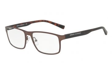Image of Armani Exchange AX1024 Single Vision Prescription Eyeglasses 6098-54 - Matte Brown Frame