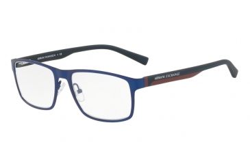 Image of Armani Exchange AX1024 Single Vision Prescription Eyeglasses 6099-54 - Matte Blue Frame