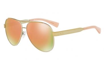 Image of Armani Exchange AX2018S Single Vision Prescription Sunglasses AX2018S-60944Z-59 - Lens Diameter 59 mm, Frame Color Pale Gold/pink