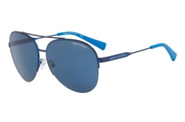 Image of Armani Exchange AX2020S Single Vision Prescription Sunglasses AX2020S-609580-60 - Lens Diameter 60 mm, Frame Color Matte Blue