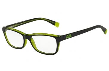 Image of Armani Exchange AX3019 Single Vision Prescription Eyeglasses 8154-52 - Dk Purple/green Transparent Frame