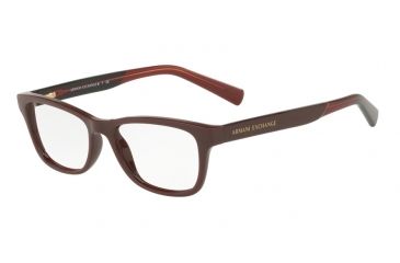 Image of Armani Exchange AX3030 Eyeglass Frames 8118-52 - Transparent Burgundy Frame