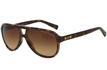 Image of Armani Exchange AX4011 Sunglasses 803713-59 - Tortoise Frame, Light Brown Gradient Lenses