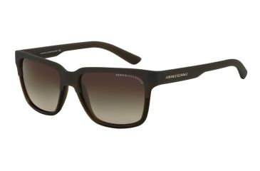 Image of Armani Exchange AX4026S Sunglasses 812113-56 - Dk Olive Trans/Matte Dk Olive Frame, Smoke Gradient Lenses