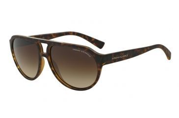 Image of Armani Exchange AX4042SF Sunglasses 802913-60 - Matte Tortoise Frame, Brown Gradient Lenses