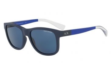 Image of Armani Exchange AX4054S Sunglasses 815780-55 - Matte Navy/dark Sea Frame, Blue Lenses