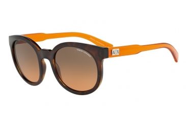 Image of Armani Exchange AX4057SF Sunglasses 820895-55 - Tortoise Frame, Orange Gradient Light Grey Lenses