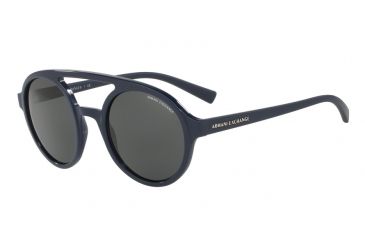 Image of Armani Exchange AX4060S Sunglasses 821287-50 - Matte Navy Blue/top Shiny Frame, Grey Lenses