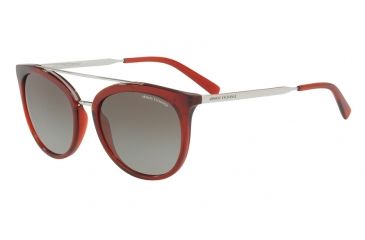 Image of Armani Exchange AX4068SF Single Vision Prescription Sunglasses AX4068SF-82418E-55 - Lens Diameter 55 mm, Frame Color Transparent Ruby Red