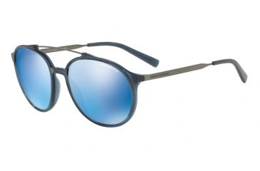 Image of Armani Exchange AX4069SF Single Vision Prescription Sunglasses AX4069SF-823855-57 - Lens Diameter 57 mm, Frame Color Transparent Blue Dress