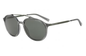 Image of Armani Exchange AX4069SF Single Vision Prescription Sunglasses AX4069SF-82439A-57 - Lens Diameter 57 mm, Frame Color Transparent Dark Grey