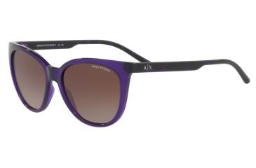 Image of Armani Exchange AX4072SF Single Vision Prescription Sunglasses AX4072SF-823613-55 - Lens Diameter 55 mm, Frame Color Transparent Purple