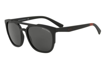 Image of Armani Exchange AX4076SF Sunglasses 807887-56 - Matte Black Frame, Grey Lenses