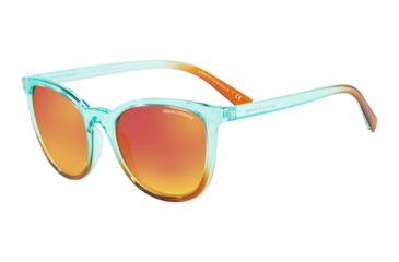 Image of Armani Exchange AX4077S Prescription Sunglasses AX4077S-82566Q-55 - Lens Diameter 55 mm, Frame Color Transp Blue/Transp Orange