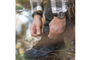 Image of Armourlite Field Series AL111 Swiss Made Tritium Illuminated Watch with Shatterproof Armourglass, Raw Steel Case, Black Dial, 42mm, AL111