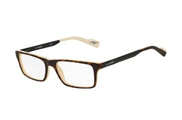 Image of Arnette Auxilary Eyeglasses, Matte Havana on Beige-Matte Black Frame-AN7051-0951