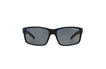 Image of Arnette Fastball Sunglasses, Fuzzy Black Frame, Polarized Grey Lens-AN4202-06