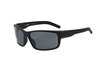 Image of Arnette Fastball Sunglasses, Fuzzy Black Frame, Polarized Grey Lens-AN4202-06
