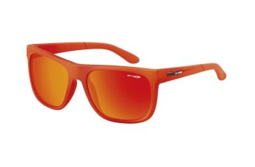 Image of Arnette Fire Drill Sunglasses - Fuzzy Translucent Orange Frame and Red Mirror Lens AN4143-20