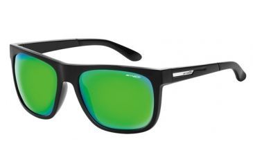 Image of Arnette Firedrill Sunglasses, Gloss Black Frame, Citrus Chrome Lens AN4143-24
