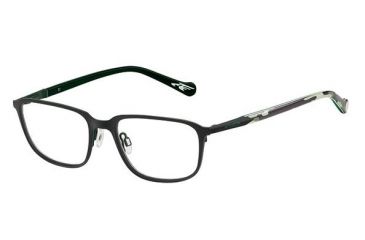 Image of Arnette Reverb Single Vision Prescription Eyeglasses, Matte Black/Green Frame, 53mm AN6082-0353SV