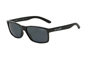 Image of Arnette SLICKSTER AN4185 Sunglasses 41/81-59 - Black Frame, Polar Gray Lenses