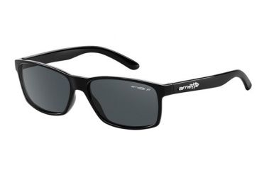 Image of Arnette Slickster Sunglasses, Gloss Black Frame, Polarized Grey Lens, Polarized AN4185-01