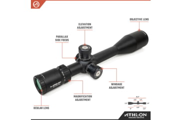 Image of Athlon Optics Argos BTR Gen II Rifle Scope, 10-40x56mm, 30mm Tube, SFP, BLR SFP MOA Reticle, 6061-T6, Matte, Black, 214071