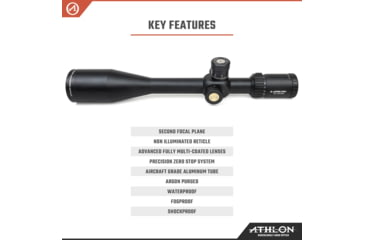 Image of Athlon Optics Argos BTR Gen II Rifle Scope, 10-40x56mm, 30mm Tube, SFP, BLR SFP MOA Reticle, 6061-T6, Matte, Black, 214071