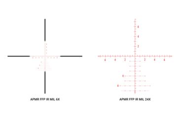 Image of Athlon Optics Argos BTR Gen II Rifle Scope, 6-24x50mm, 30mm Tube, First Focal Plane, APMR FFP IR MIL Reticle, 6061-T6, Matte, Black, 214063