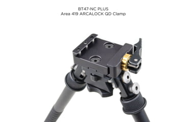 Image of Atlas PSR Tall Bipod, 6.2-12.5in Height Range, Arisaka Picatinny Rail Slider, Black, BT47NCPLUSARSKPICSLDR