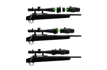 Image of ATN TICO 6 Scope 1x40mm Thermal Clip On, 46.7 mm Clamp, Black, ACCOSMS40467G6
