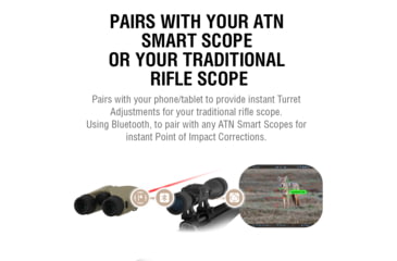 Image of ATN LRF 2000 10x42mm Roof Ballistics Laser Rangefinding Binocular, Army Brown, BN1042LRF2k