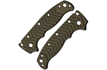 Image of August Engineering AD20.5 Chevron Pattern Handle Scales, Bronze, Aluminum, AE-1202-BRZ