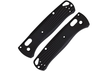 Image of August Engineering Bugout 535 Handle Scales, Black, Starburst Pattern, Aluminum, AE-1103-BLK
