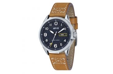 Image of AVI-8 Hawker Harrier II Watch Japan Quartz 3 Hands with Date and Day, Blue/Tan, AV-4045-02
