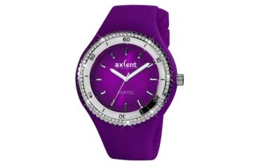 Image of Axcent Exotic Watch, Purple Strap, Purple Face, Multicolor Hands X15604-10