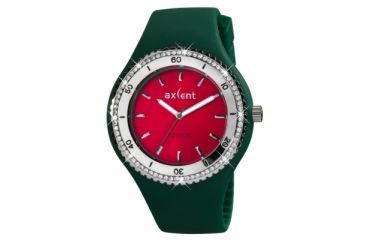 Image of Axcent Exotic Watch, Forest Green Strap, Red Face, Multicolor Hands X15604-13