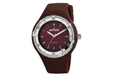 Image of Axcent Exotic Watch, Maroon Strap, Maroon Face, Multicolor Hands X15604-18