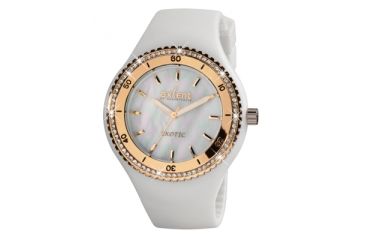 Image of Axcent Exotic Watch, White Strap, White Face, Rose Gold Hands X1560r-06