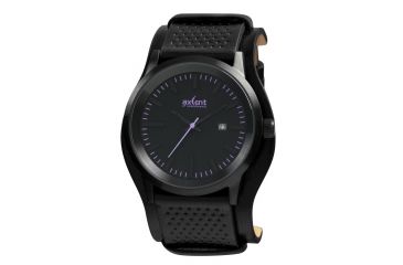 Image of Axcent Lifetime Watch, Black Strap, Black Face, Purple Markers X45711-037