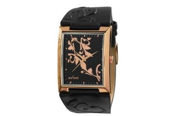 Image of Axcent Spirit Watch, Black strap, Black Face, Rose Gold Hands X5592r-237