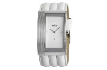 Image of Axcent Curves Watch, White Strap, Silver Face, Silver Hands X56341-161