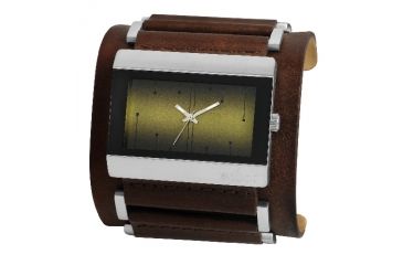 Image of Axcent Circuit Watch, Dark Brown Strap, Green Face, Black Markers X69791-446